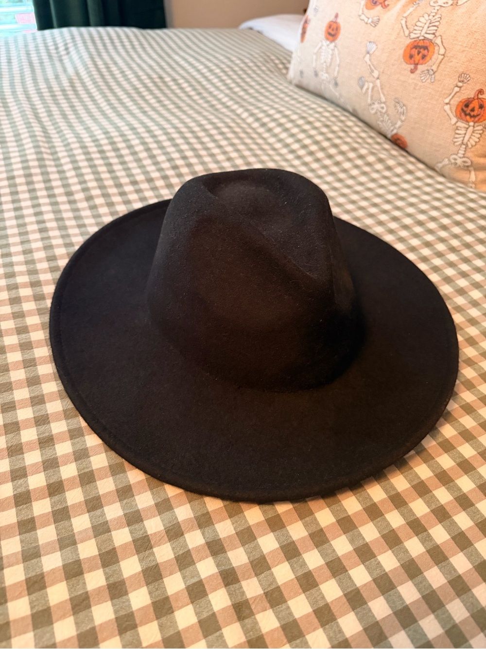 Vici Black Wide-Brim Felt Fedora Hat